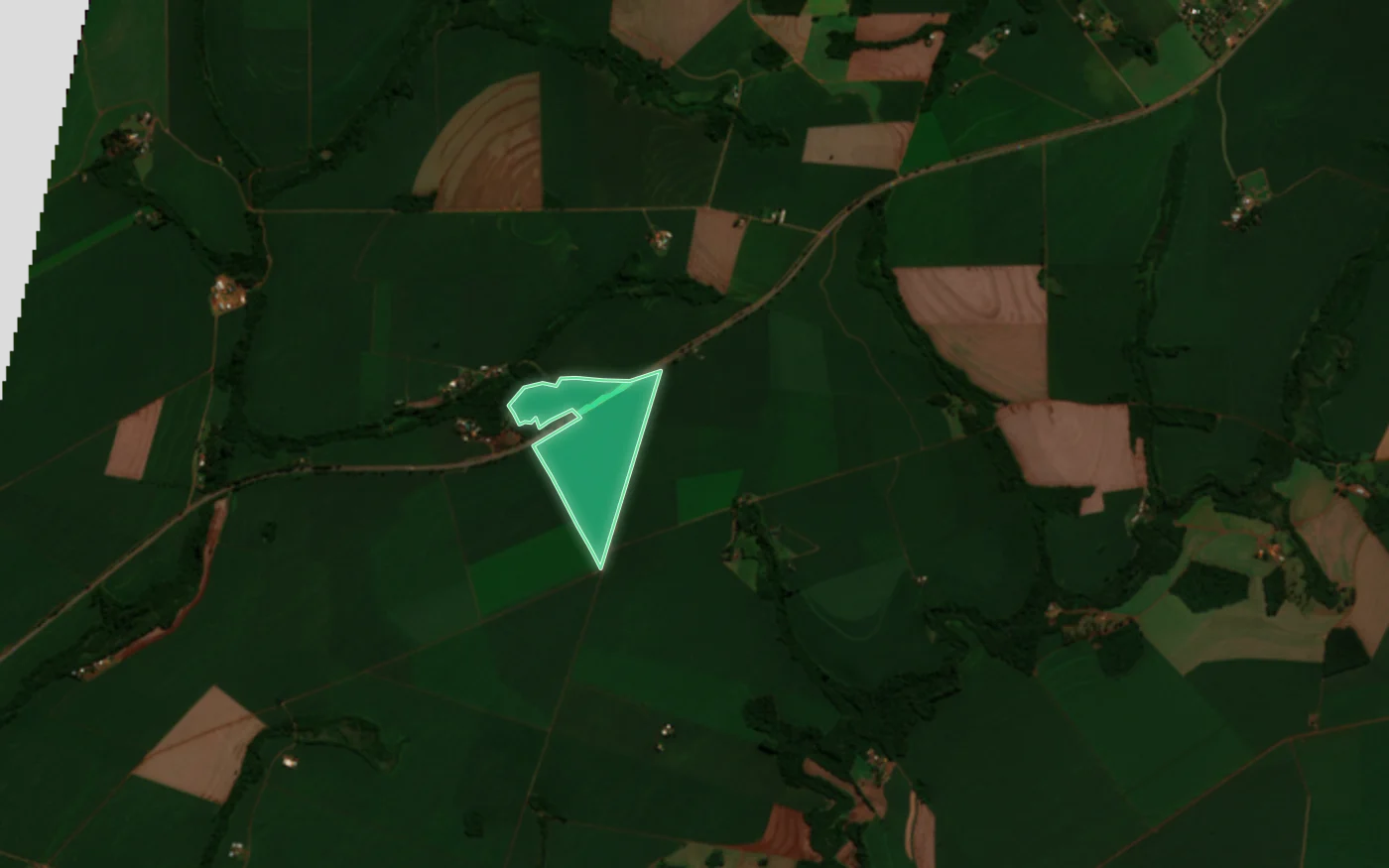 Mapa NDVI de talhao demonstrativo com identificacao protegida